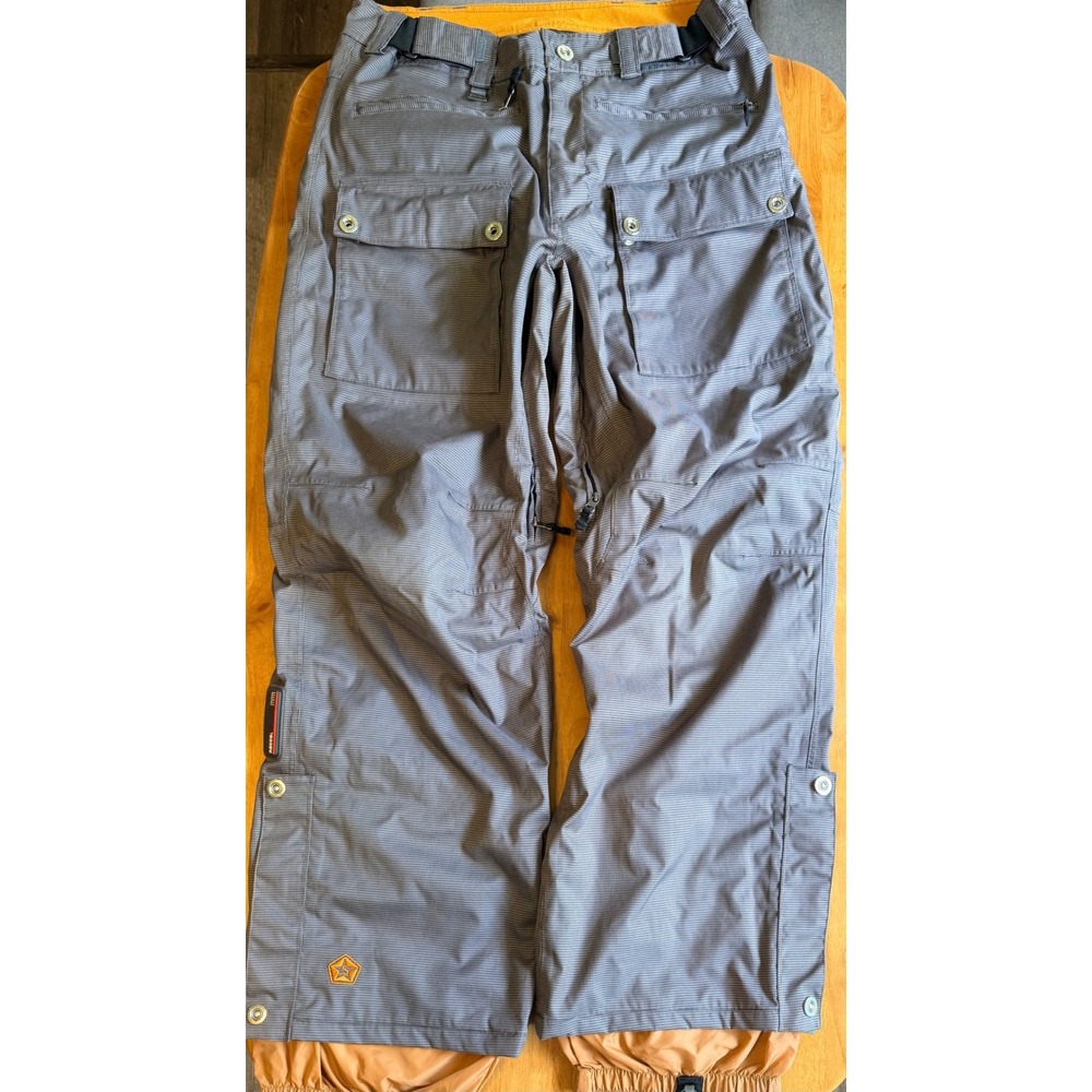 Sessions Ridge Series Mens Snow Pants Grey Houndstooth RECCO 10k Waterproof LG